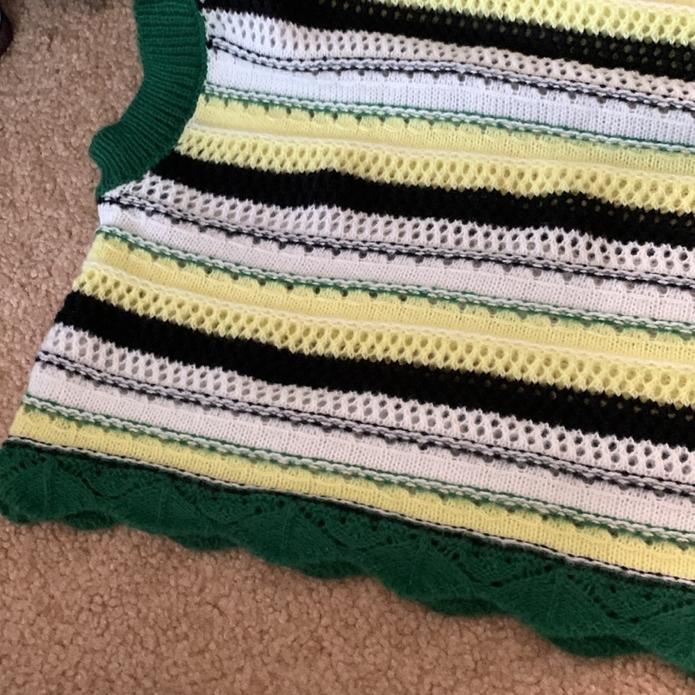 Best Cropped Sleeveless Boxy Sweater ever. Size Large NWOT - Picture 4 of 6